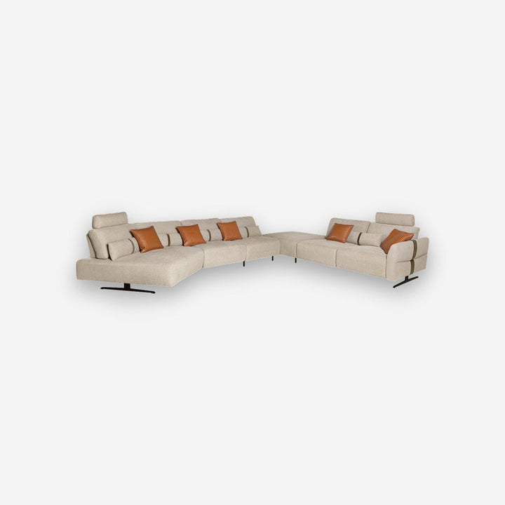 Sofá chaise longue relax modular izquierdo tela arena - Sofá - El Workshop-Sand