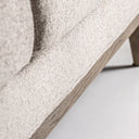 Sofá de madera de fresno y poliéster en color marrón 206 x 81 x 76 cm – detalle
