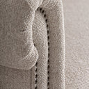 Sofá de madera de fresno y poliéster en color marrón 271 x 85 x 78 cm – detalle