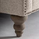 Sofá de madera de fresno y poliéster en color marrón 271 x 85 x 78 cm – detalle
