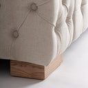 Sofá de madera de fresno y poliéster en color negro – detalle