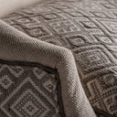 Sofá de madera de mango y poliéster en color beige – detalle