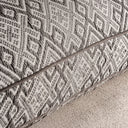 Sofá de madera de mango y poliéster en color beige – detalle