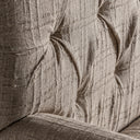 Sofá de madera de mango y poliéster en color marrón – detalle