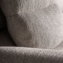 Sofá de madera de olmo y poliéster en color marrón – detalle