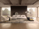 Sofá de madera de pino y madera de caucho en color negro – ambiente