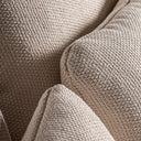 Sofá de madera de teca reciclada en color marrón natural 240 x 90 x 70 cm – detalle