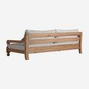 Sofá de madera de teca reciclada en color marrón natural 250 x 128 x 80 cm
