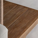 Sofá de madera de teca reciclada y polipropileno reciclado en color marrón – detalle