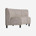 Sofá modular – Beige jaspeado / 175 x 85 x 88 cm / Poliéster y madera de caucho