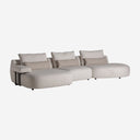 Sofá modular de madera de alerce y poliéster
