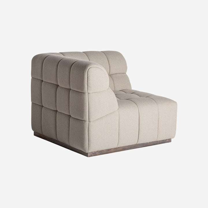 Sofá modular de madera de pino y poliéster en color marrón claro