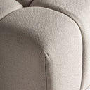 Sofá modular de madera de pino y poliéster en color marrón claro – detalle