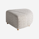 Sofá modular de madera de pino y poliéster en color marrón claro natural – Reposapiés / 82 x 82 x 43 cm