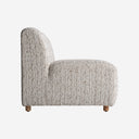 Sofá modular de madera de pino y poliéster en color marrón claro natural
