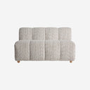 Sofá modular de madera de pino y poliéster en color marrón claro natural