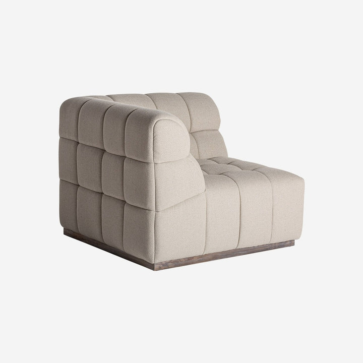 Sofá modular de madera de pino y poliéster en color marrón claro