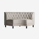 Sofá modular de madera de pino y poliéster en color negro – 176 x 75 x 88 cm