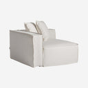 Sofá modular tapizado en lino en color blanco de estilo colonial 110 x 85 cm – Diseño 2