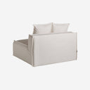 Sofá modular tapizado en lino en color blanco de inspiración art déco 110 x 85 cm
