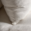 Sofá modular tapizado en lino en color blanco de inspiración art déco – Diseño 3 / Central / 90 x 100 x 84 cm – detalle