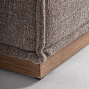 Sofá modular tapizado en poliéster de inspiración art déco – Esquinero / Marrón jaspeado / 122 x 122 x 88 cm – detalle
