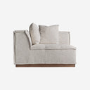 Sofá modular tapizado en poliéster de inspiración art déco – Esquinero / Beige / 120 x 120 x 85 cm