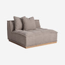 Sofá modular tapizado en poliéster de inspiración art déco – Central / Marrón jaspeado / 122 x 122 x 84 cm
