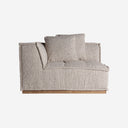 Sofá modular tapizado en poliéster de inspiración art déco