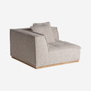 Sofá modular tapizado en poliéster de inspiración art déco
