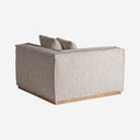 Sofá modular tapizado en poliéster de inspiración art déco