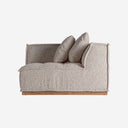 Sofá modular tapizado en poliéster de inspiración art déco