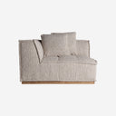 Sofá modular tapizado en poliéster de inspiración art déco