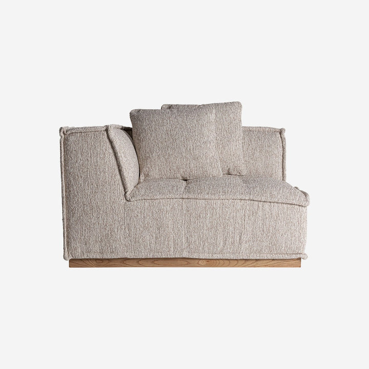 Sofá modular tapizado en poliéster de inspiración art déco
