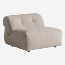 Sofá modular tapizado en poliéster de líneas contemporáneas – Central / Blanco roto / 86 x 112 x 68 cm