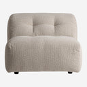 Sofá modular tapizado en poliéster de líneas contemporáneas – Central / Blanco roto / 86 x 112 x 68 cm
