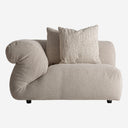 Sofá modular tapizado en poliéster de líneas contemporáneas – Esquinero / Blanco roto / 127 x 112 x 68 cm