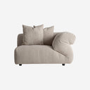 Sofá modular tapizado en poliéster de líneas contemporáneas