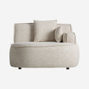 Sofá modular tapizado en poliéster en color beige 123 x 154 x 81 cm