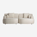 Sofá modular tapizado en poliéster en color beige 123 x 154 x 81 cm