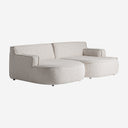Sofá modular tapizado en poliéster en color beige 123 x 154 x 81 cm