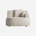 Sofá modular tapizado en poliéster en color beige 123 x 154 x 81 cm