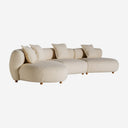 Sofá modular tapizado en poliéster en color beige 375 x 142 x 88 cm