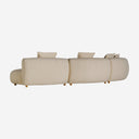 Sofá modular tapizado en poliéster en color beige 375 x 142 x 88 cm