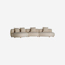 Sofá modular tapizado en poliéster en color beige 375 x 142 x 88 cm