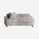 Sofá modular tapizado en poliéster en color blanco jaspeado