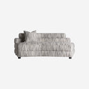 Sofá modular tapizado en poliéster en color blanco jaspeado