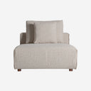Sofá modular tapizado en poliéster en color crema 101 x 165 x 90 cm