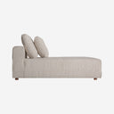 Sofá modular tapizado en poliéster en color crema 101 x 165 x 90 cm
