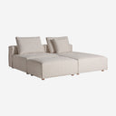 Sofá modular tapizado en poliéster en color crema 101 x 165 x 90 cm